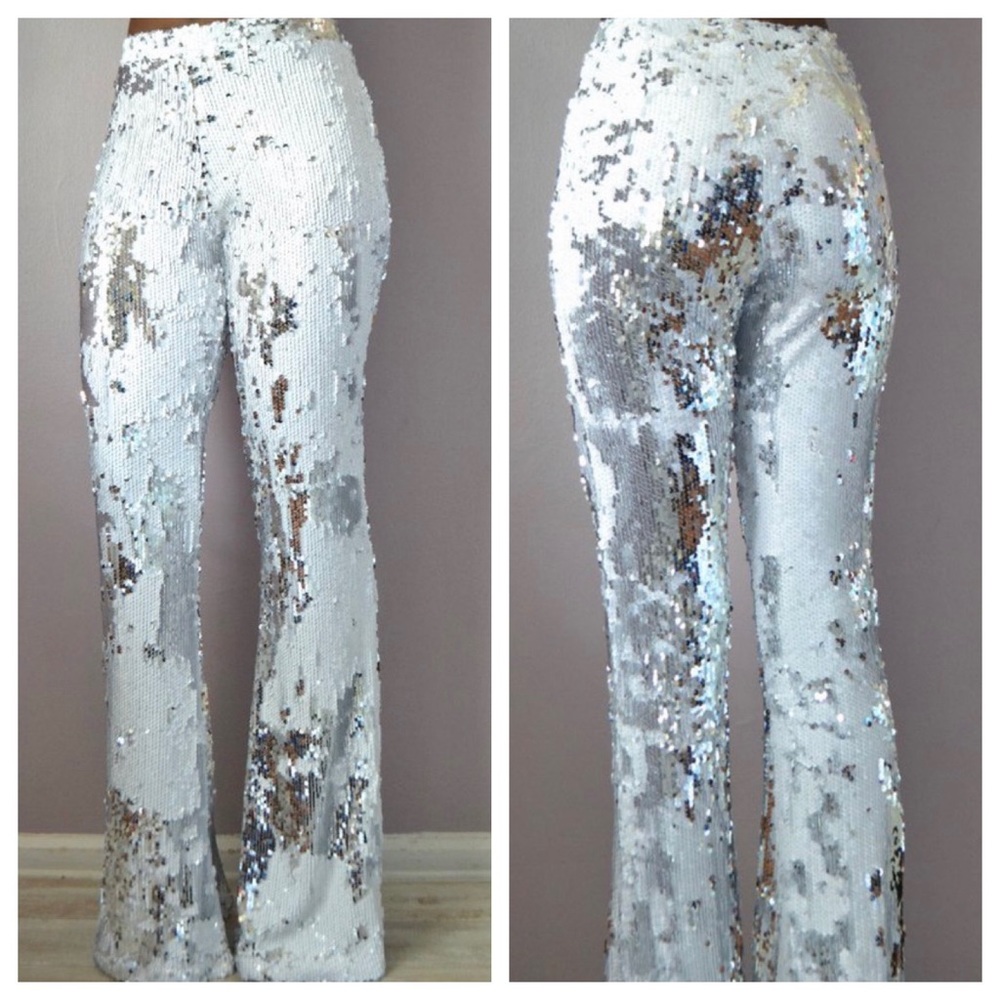 Dual sided sequin Daniela Tabois pants